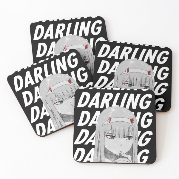 Zero Two "Darling" Darling in the FranXX Coasters (Set of 4)
