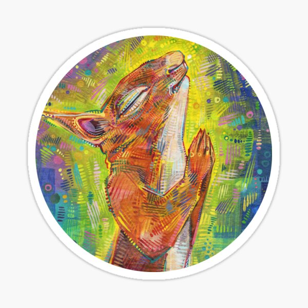 Praying Squirrel Painting - 2014 Sticker