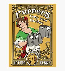 Letterkenny Puppers Art Nouveau Beer Poster Photographic Print