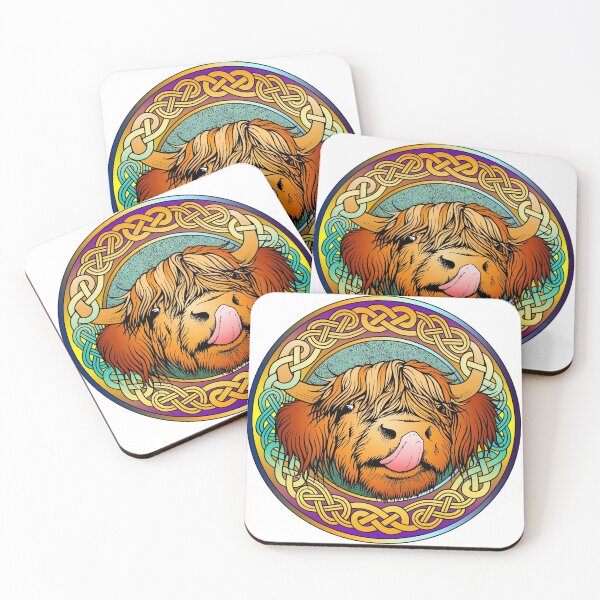 Item preview, Highland Cow, Highland Moo, Celtic Knot Design designed and sold by Teri Sherman.