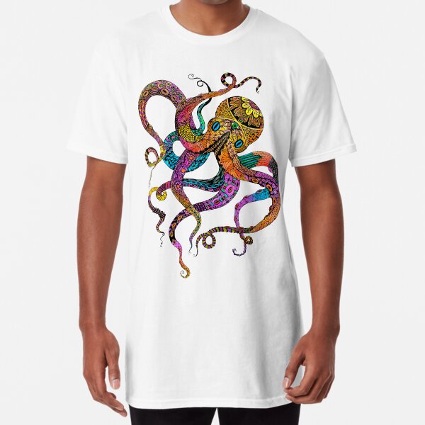 Electric Octopus Long T-Shirt