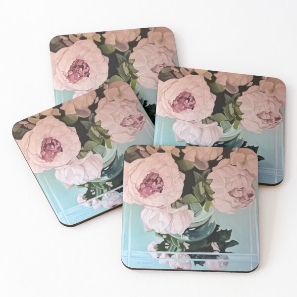 Item preview, Soft pink peonies designed and sold by LouisaJSimpson.