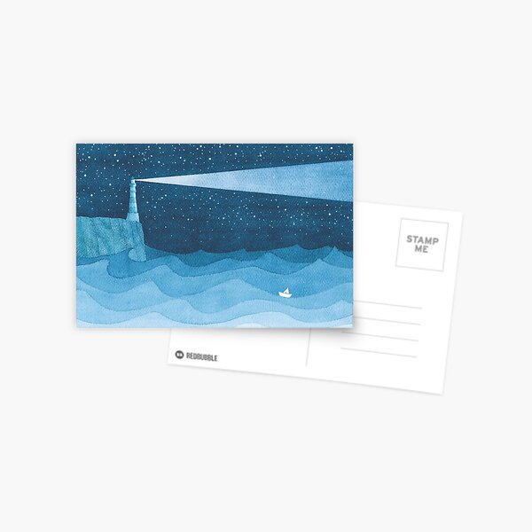 Lighthouse, blue ocean Postcard