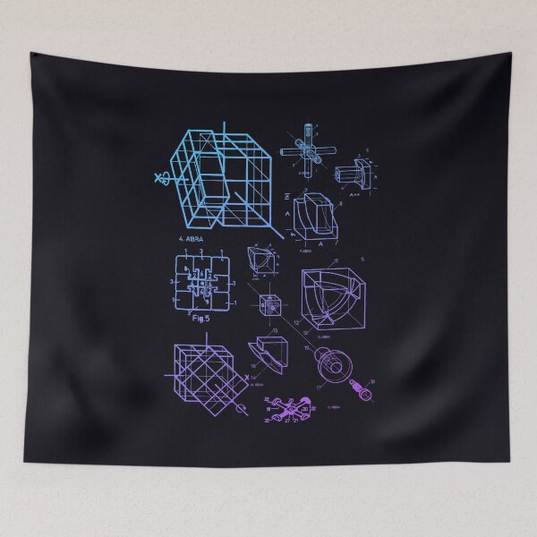 Item preview, Azul Rubiks Cube 3x3 Patent Neon designed and sold by jamboi.