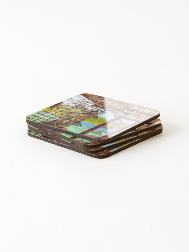 Thumbnail 4 of 5, Coasters (Set of 4), Backyard View (Shell Mail) designed and sold by dscanning.