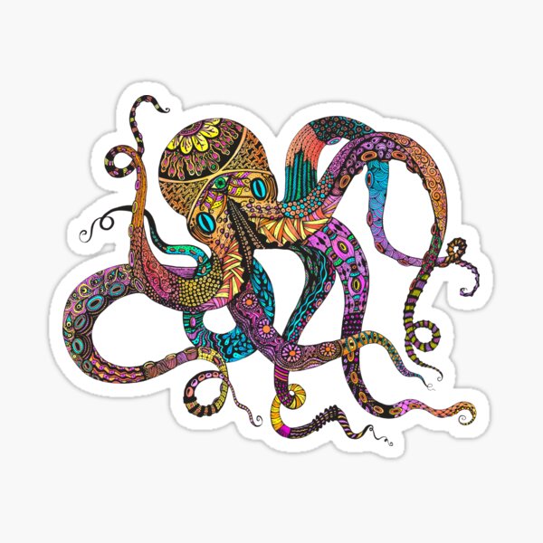 Electric Octopus Sticker