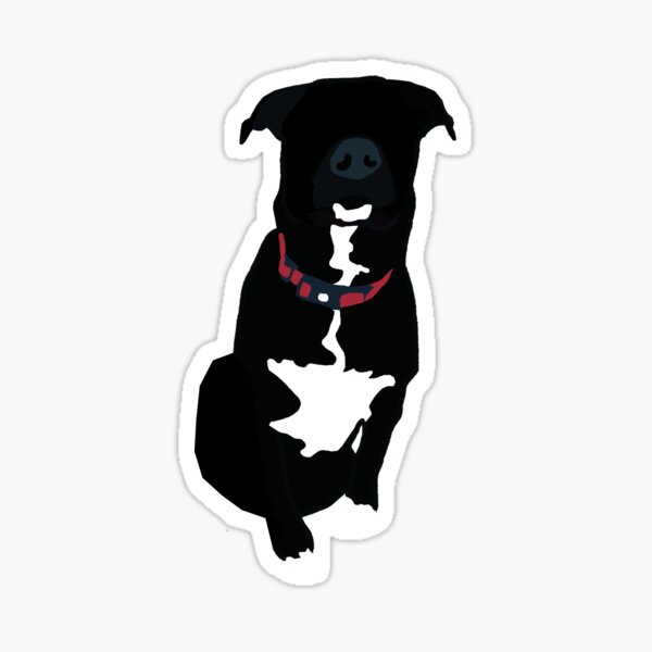 Black Dog  Sticker