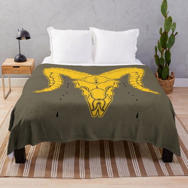 Item preview, Ram Bones and Skull- Sunshine Yellow designed and sold by LordGraceArt.