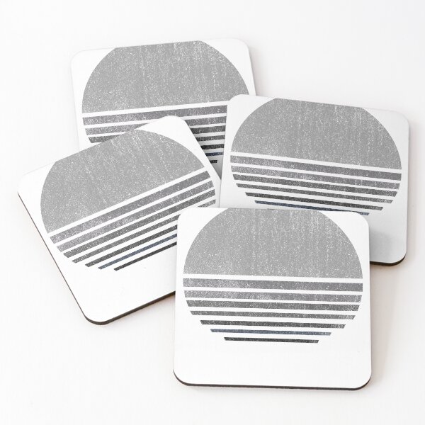 Item preview, Cool Retro Sunrise Grey designed and sold by PopArtdom.