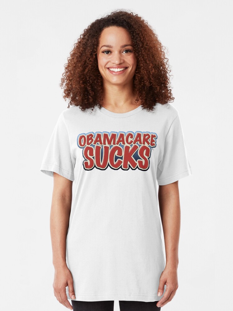 Alternate view of Obamacare Sucks Slim Fit T-Shirt