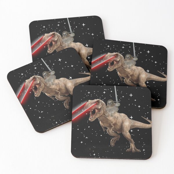 Item preview, Sloth with a claymore riding a T-rex with laser eyes in Space designed and sold by PopArtdom.
