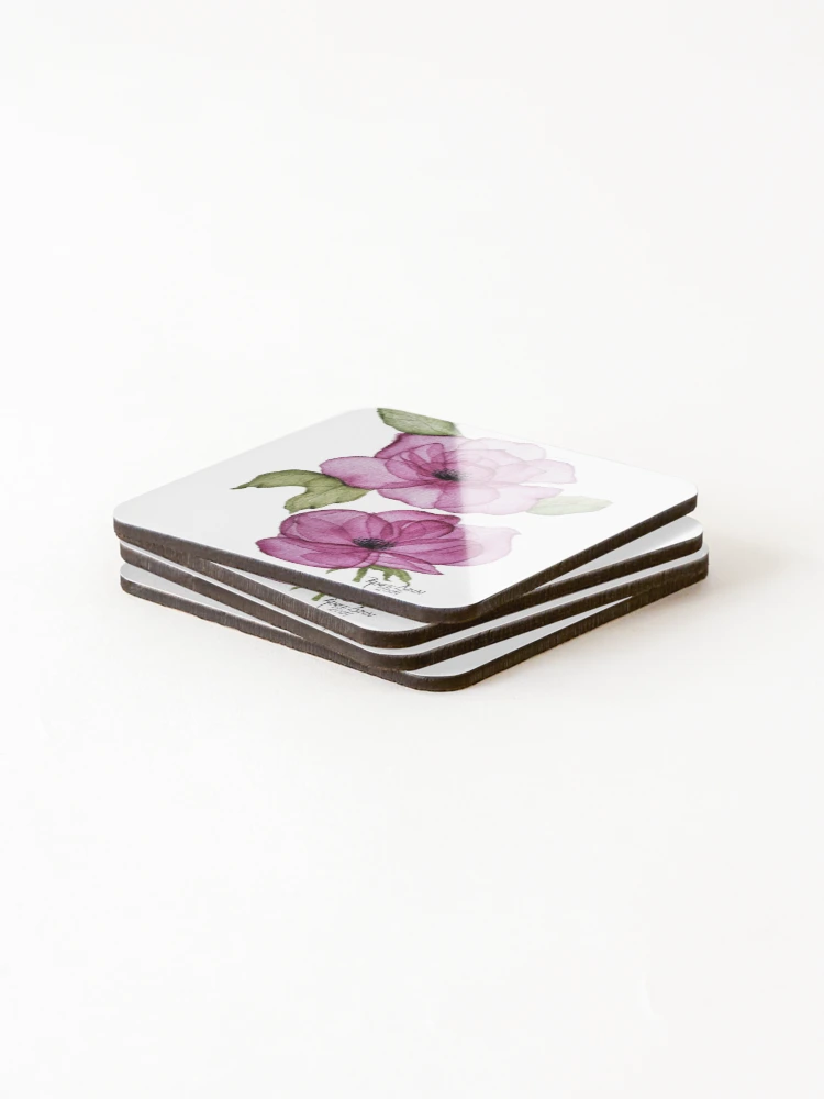 Thumbnail 4 of 5, Coasters (Set of 4), Translucent Rose designed and sold by Reneesodyssey.
