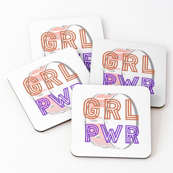 Item preview, (Girl Power) GRL PWR - Bass Drum designed and sold by BandMomDesigns.
