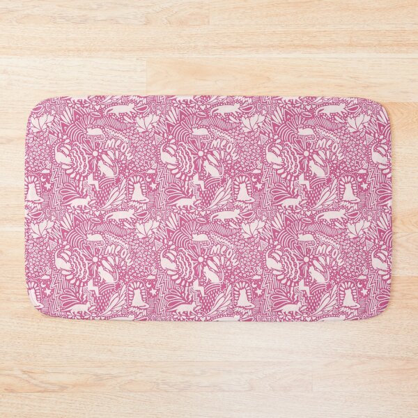 Item preview, Cute Cat Doodle Pattern in Pink designed and sold by emiliemakani.