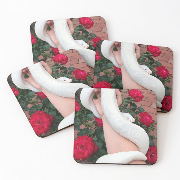 Item preview, White snake red roses  designed and sold by dragongirl222.