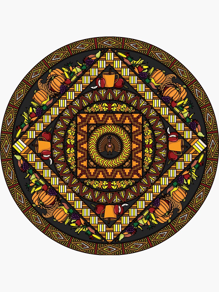 Thanksgiving Icons Mandala by ValerieDesigns