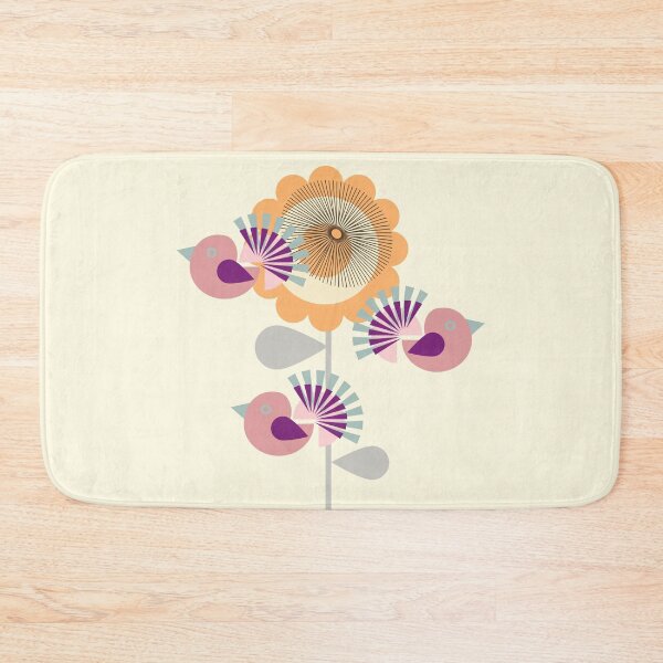Item preview, Pink Birds with Flower designed and sold by mirimo.