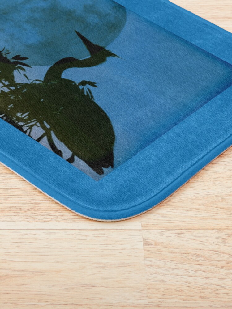 Alternate view of Blue Heron, Blue Moon Bath Mat
