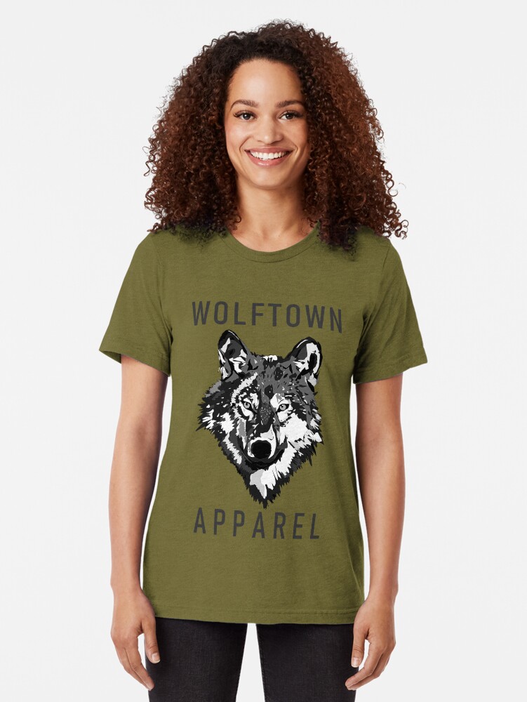Alternate view of Wolftown 2 Tri-blend T-Shirt