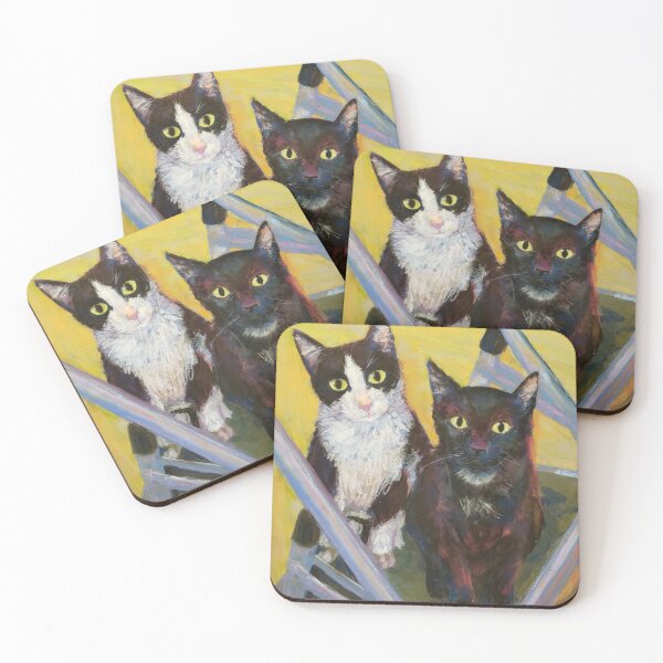 Item preview, Maddie and Midnite, two felines designed and sold by lindbladstudios.