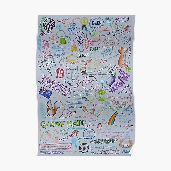 Stray Kids Doodle Moments emblématiques Poster