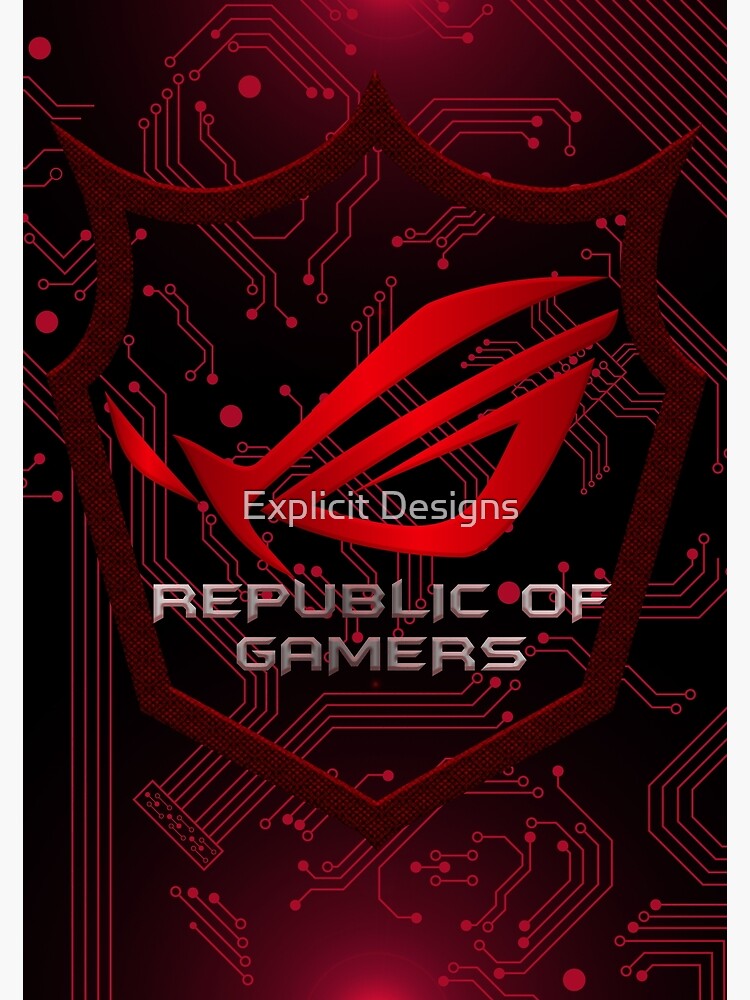 Asus pin. Неоновой вывески Republic of Gamers. Poster ASUS ROG.