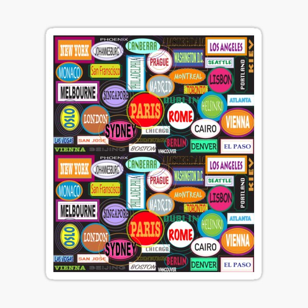 NAMES AND PLACES TOO Sticker