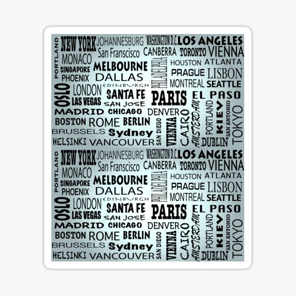 NAMES AND PLACES Sticker