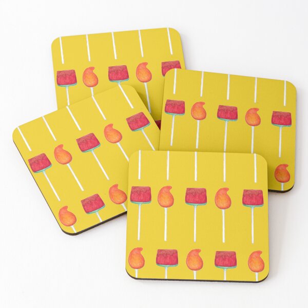 Item preview, Mexican paleta candy with yellow background designed and sold by kuallidesigns.