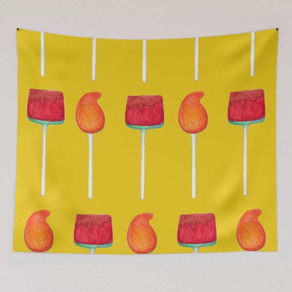 Item preview, Dulces de paleta mexicana con fondo amarillo designed and sold by kuallidesigns.
