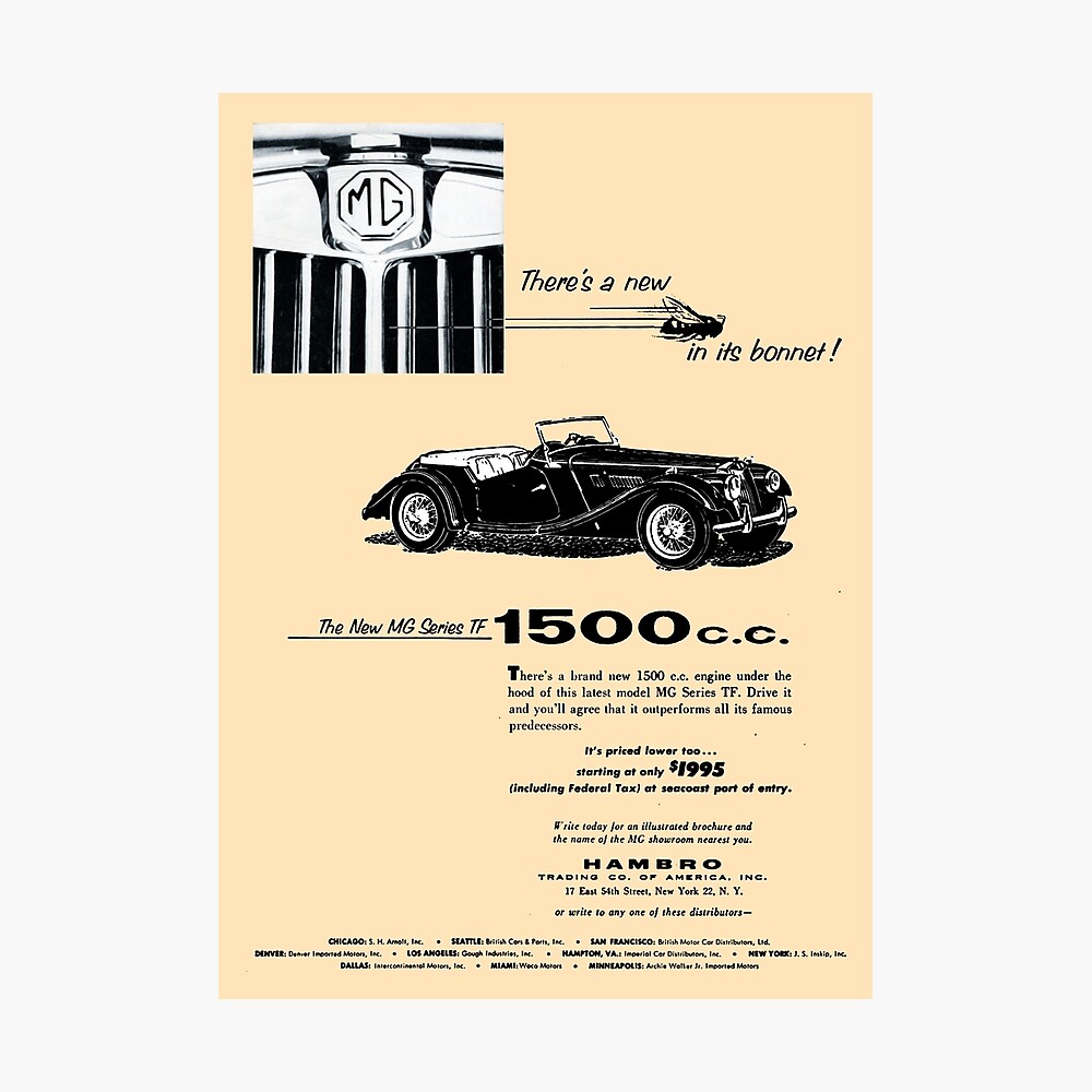 Mg 1500 Tf Poster By Throwbackmotors Redbubble
