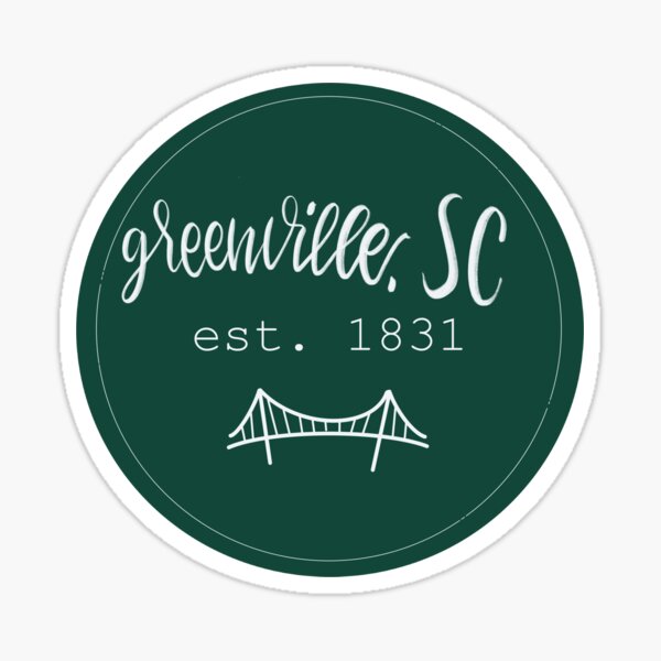 "Greenville, SC" Sticker by artsymoose Redbubble