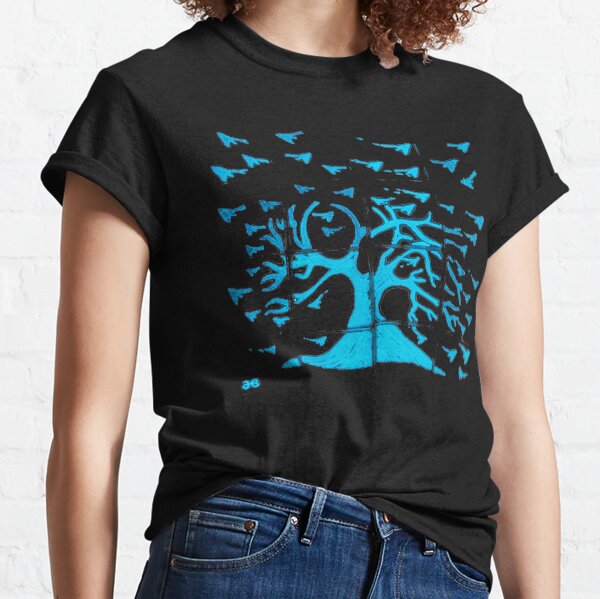 Glowing Bacterial Art - Bird Tree Classic T-Shirt