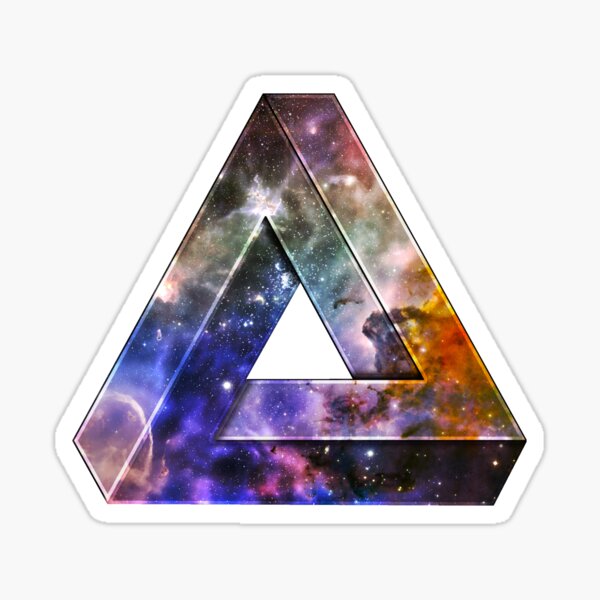 Vista previa del artículo con la obra «Penrose Galaxy Triangle», diseñado y vendido por sublimepw.