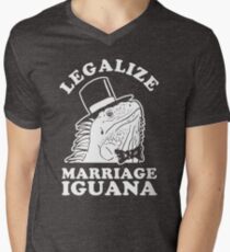 Legalize Marriage Iguana Men's V-Neck T-Shirt