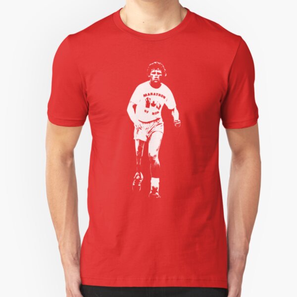 Terry Fox - Keep Running - The White Stencil Slim Fit T-Shirt