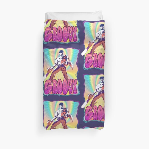 Evil Dead Ash Williams Groovy Duvet Cover