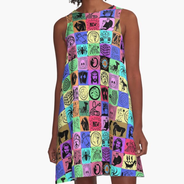 GRAPHIC ART SYMBOLS A-Linien Kleid