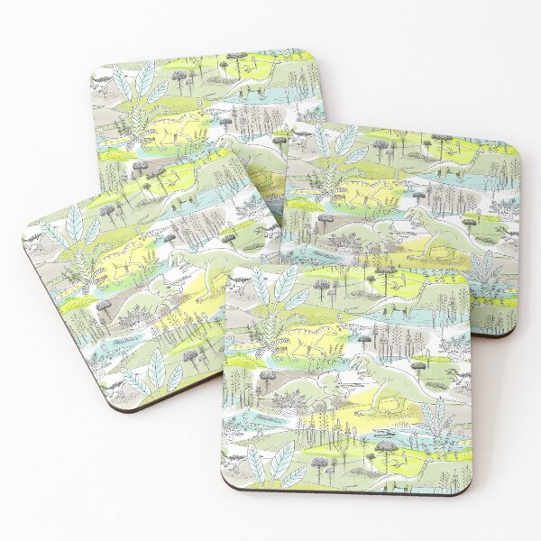 Item preview, Dinosaurs in a Prehistoric Jungle with Tyrannosaurus Rex and Triceratops designed and sold by vinpauld.