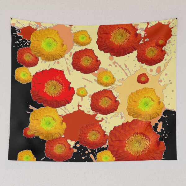 Item preview, A COUPLE ACCIDENTS PAINTING ORANGE POPPIES WITH BLACK designed and sold by sharlesart.