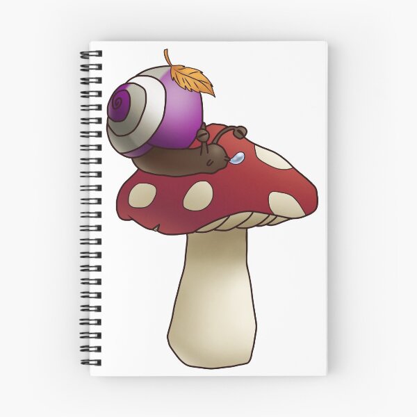 Item preview, Gray Asexual Grace Autumn Mushroom Pride Snail designed and sold by PrideSnails.