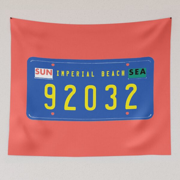 Item preview, Imperial Beach retro ZIP code license plate designed and sold by KLondike-5.