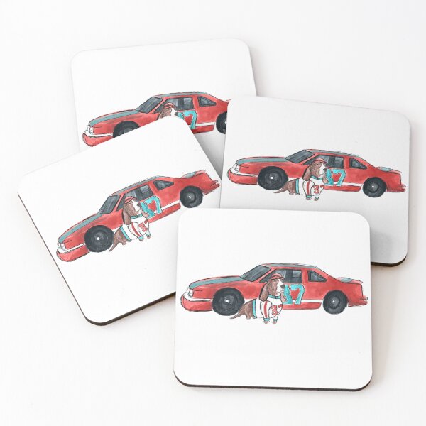 Item preview, Bassett Hound Racecar Driver designed and sold by artsymoose.