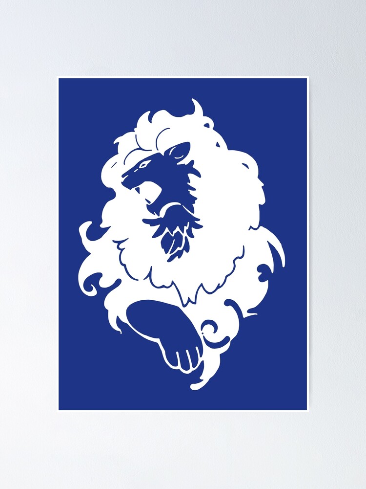 Póster «Fire Emblem™: Three Houses - Emblema de leones azules [Blanco]» de  SWISH-Design | Redbubble