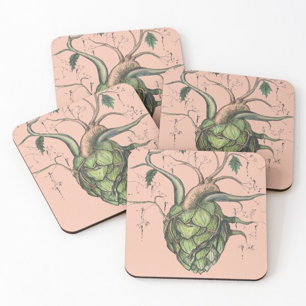 Item preview, Hops Heart Pink designed and sold by Marie Jeffrey.