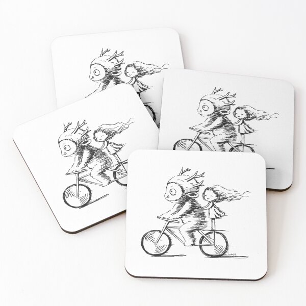 Item preview, Girl and a monster on a bike designed and sold by freeminds.