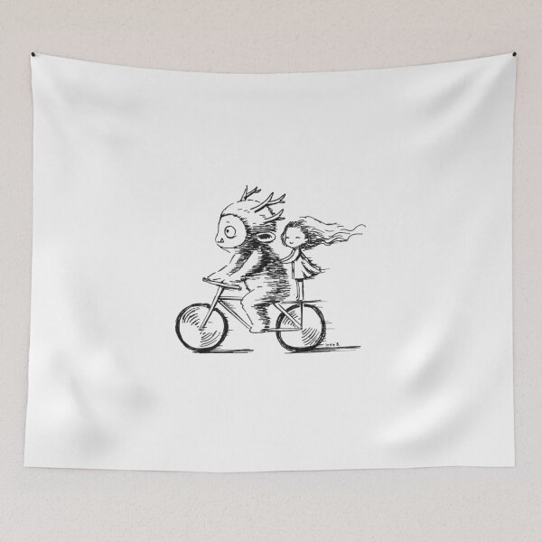 Item preview, Girl and a monster on a bike designed and sold by freeminds.