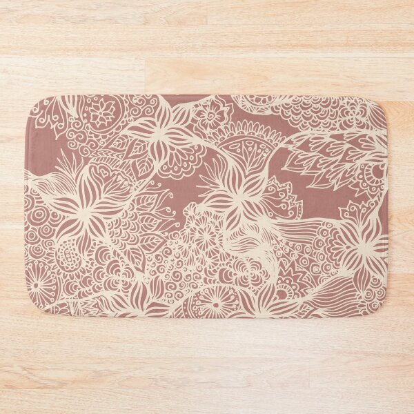 Item preview, Dusty Rose Pink Flower Doodles designed and sold by Julie Erin Designs.