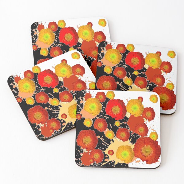 Item preview,   PAINTING ACCIDENTS ORANGE POPPIES WITH BLACK-WHITE ART designed and sold by sharlesart.