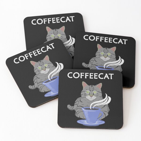 Item preview, Cat and Coffee Coffeecat Funny Shirts designed and sold by Crow and Monkey.